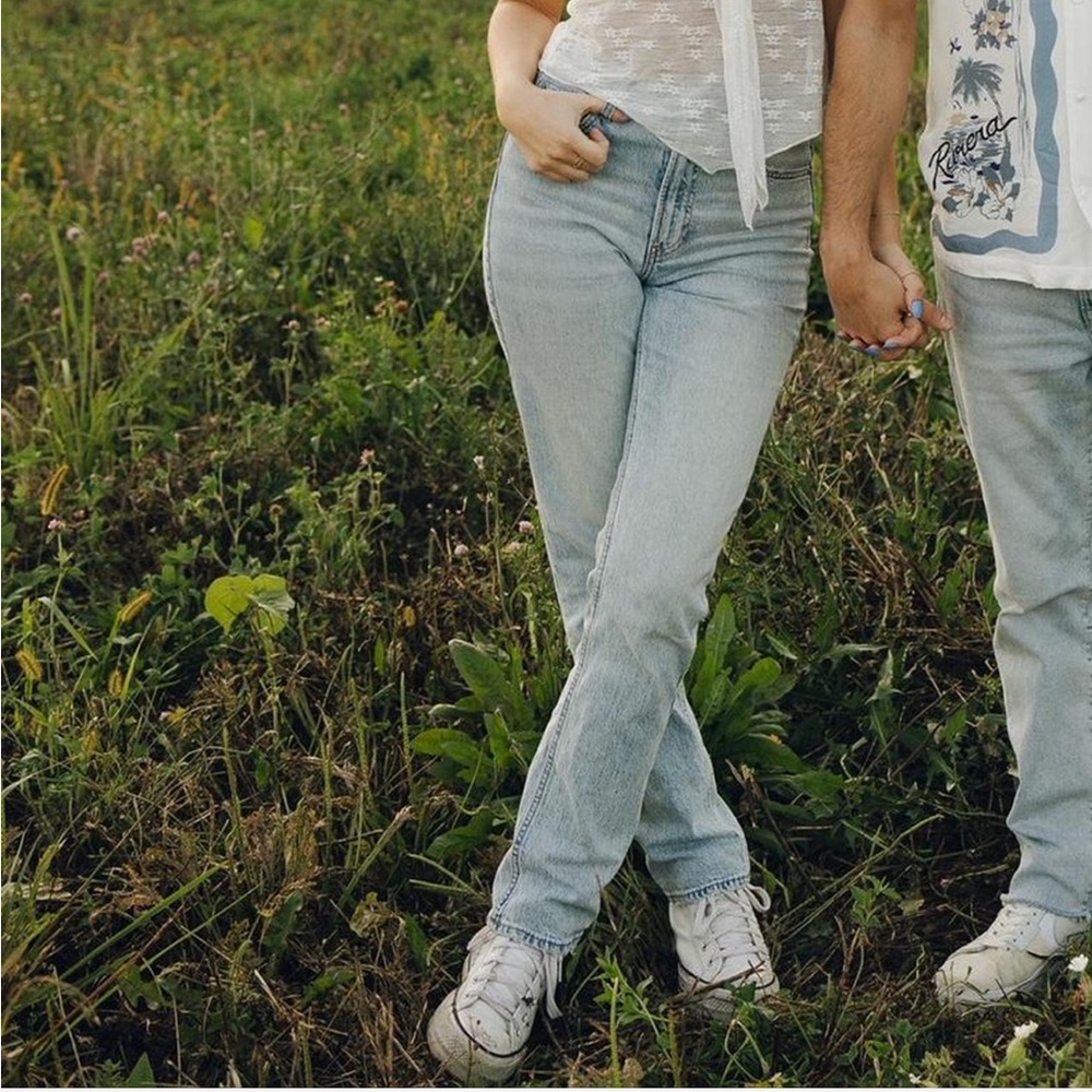 Light wash straight leg H&M denim jeans
